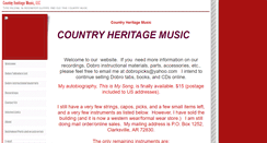 Desktop Screenshot of countryheritagemusic.com