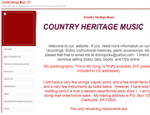 Tablet Screenshot of countryheritagemusic.com